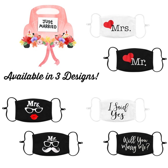 Engagement Proposal ‘Will You Marry Me’ Face Masks - Picture 15 of 15